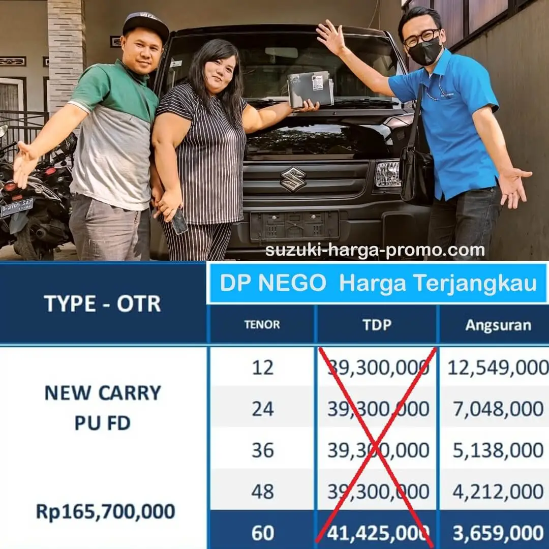 Harga Suzuki Carry Pick Up 2023 Tabel Angsuran Kredit dan DP